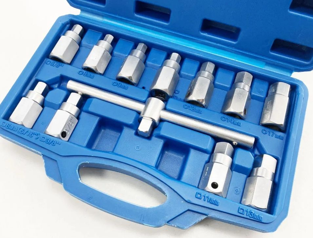 12 pc drain plug key set