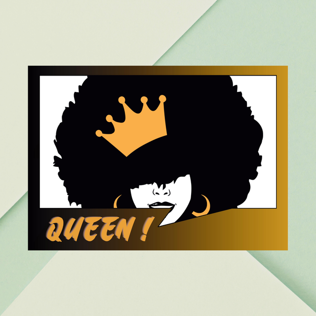 Impression Citation Typographique 'Reine' - Décoration Murale Inspirante / Queen Typography Art Quote Print - Inspirational Wall Decor