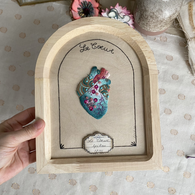 Cadre arche cœur bleu