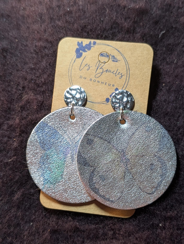 Boucles d'oreilles Moon papillon mo706