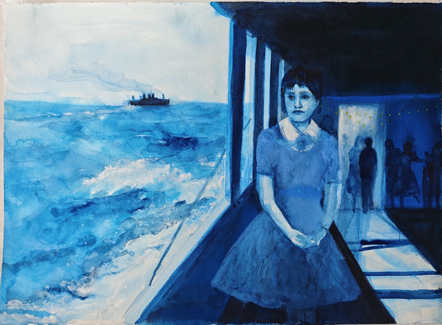 Titre de l'oeuvre - Sur le bateau  |  Artiste - Yu Hirai  