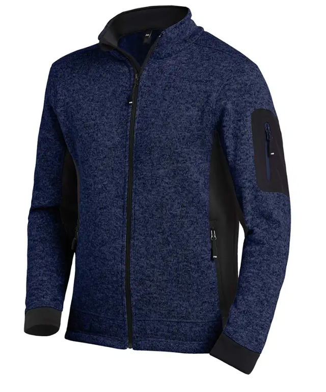 Christoph Strick-Fleece-Jacke-marine-schwarz 1620 
