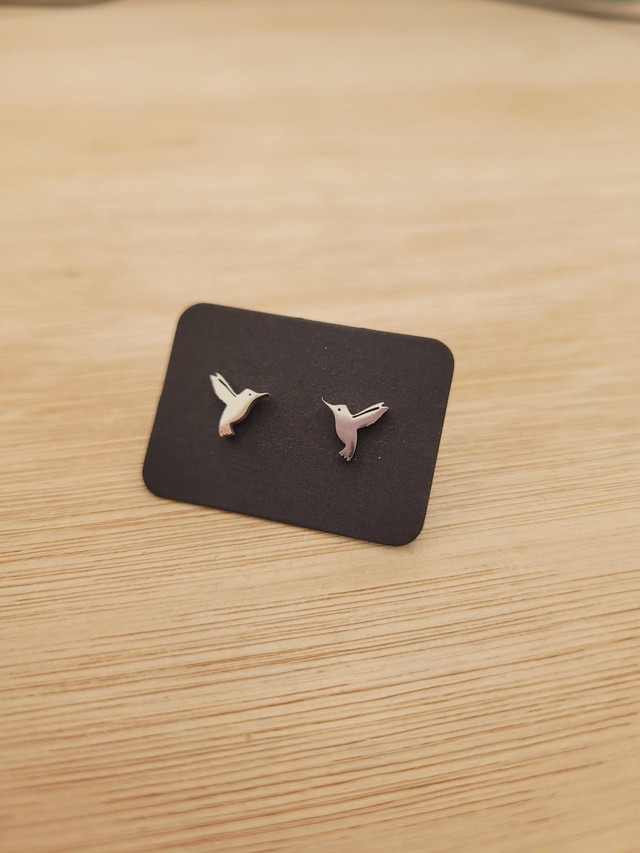 Stainless steel Hummingbird stud earrings - SL-012