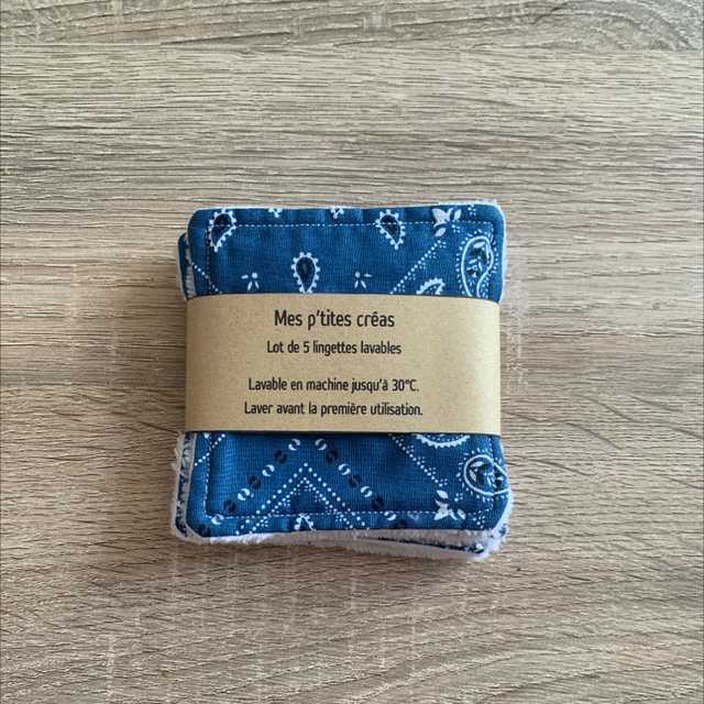 Lot de 5 lingettes lavables