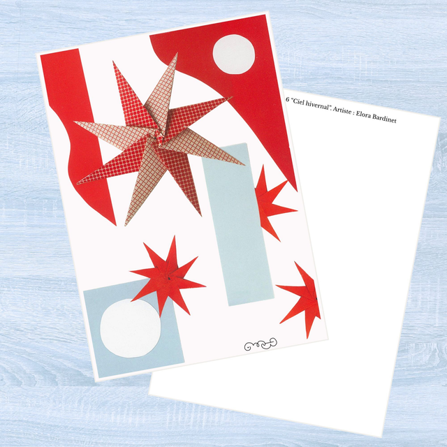 Ciel hivernal -  Carte postale