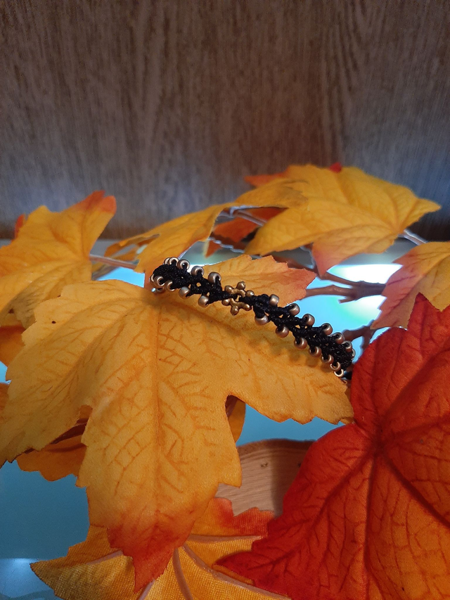 BRACELET MACRAME NOIR ET DORE