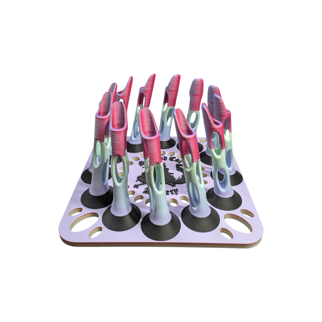 12 Arrow Fletching Stand/ Ground Quiver (Colour change tips, Light rainbow and Black)