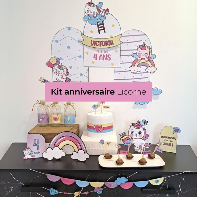 Kit Anniversaire Licorne