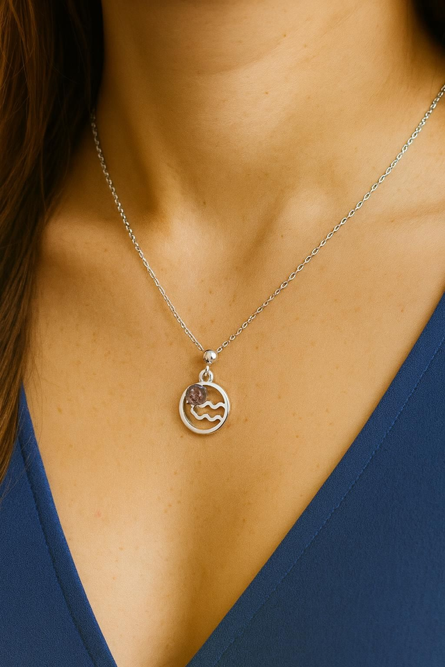 Collier Pierre Porte-Chance – Verseau