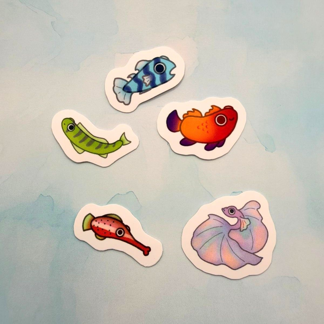 Set of Fish / Sticker Flakes