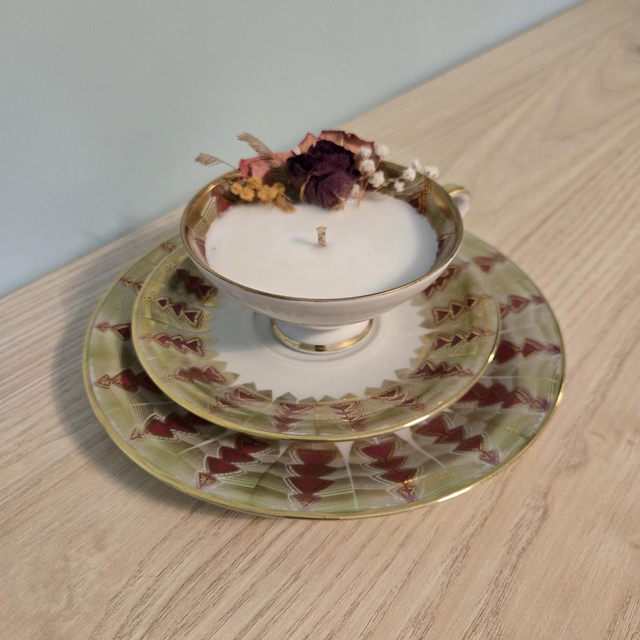 Bougie tasse - Coquelicot