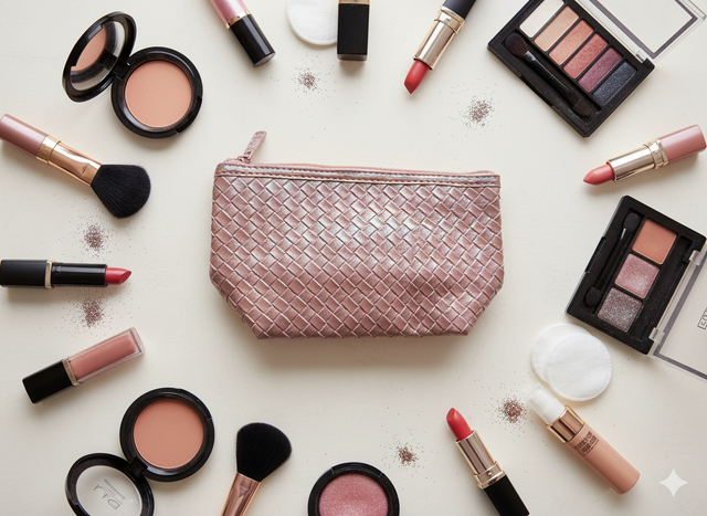 Trousse maquillage rose