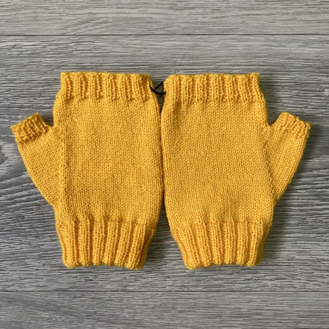 Hand-Knit Fingerless Mitts