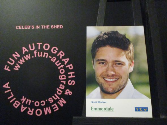 Ben Freeman (Scott Windsor) Original Emmerdale Blue &amp; Yellow Itv Logo Cast Card