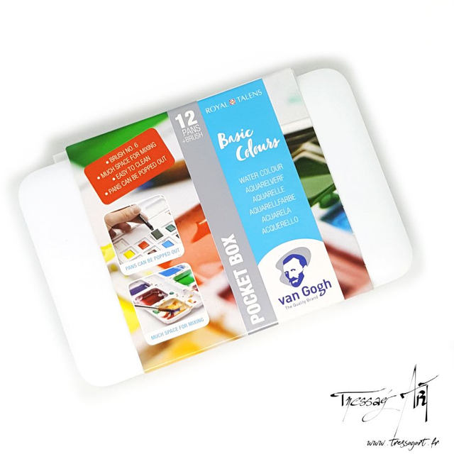 VAN GOGH - POCKET BOX AQUARELLE DEMI-GODETS X 12 - AM009000