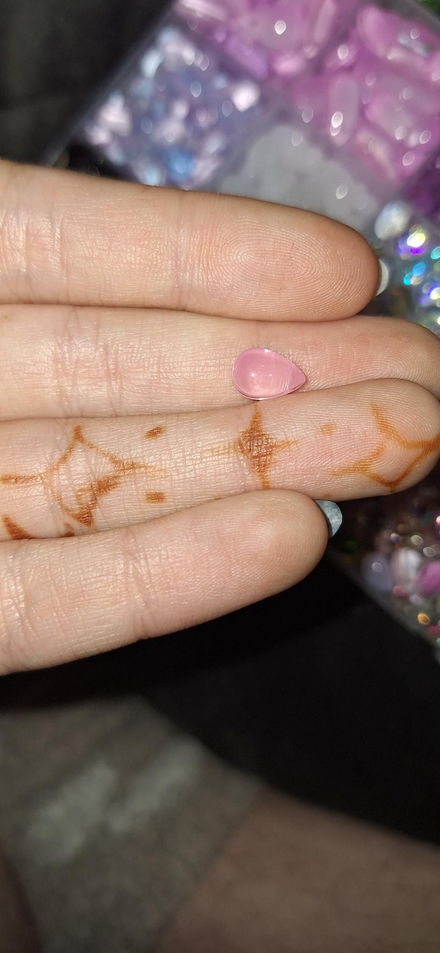 Glass gems small pink