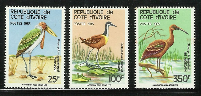 Ivory Coast 1985 Birds Set MNH