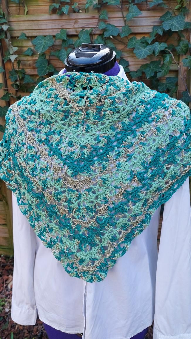 Châle vert et doré 