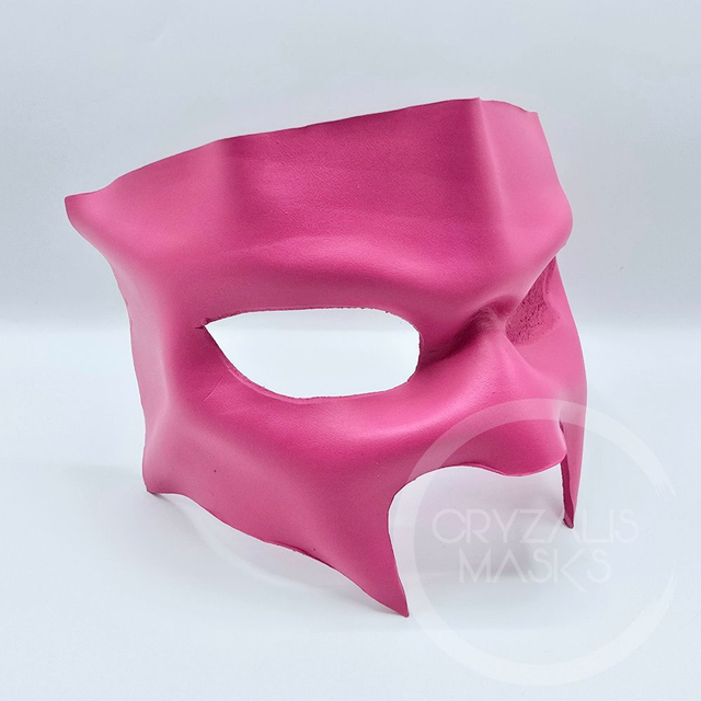 Pink leather mask   