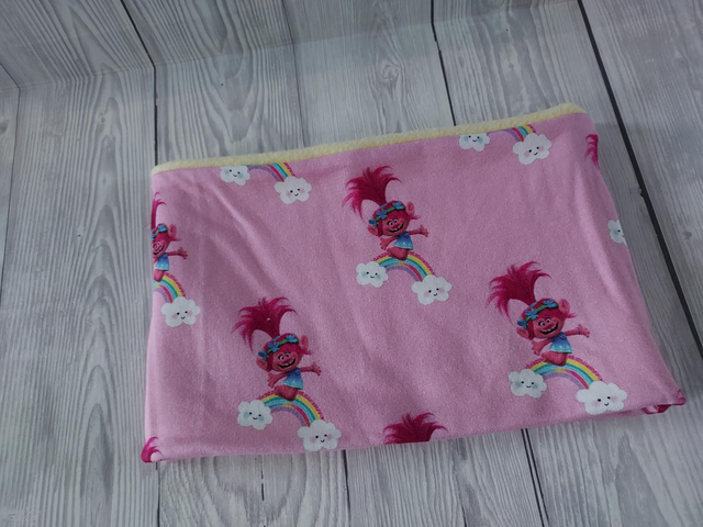 Troll Neck Warmer, Snood with Yellow Fleece,