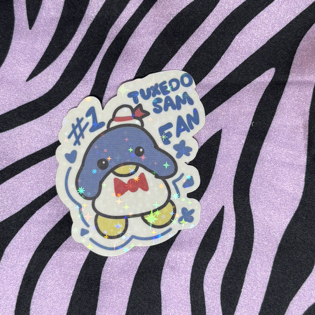 #1 tuxedo sam fan sticker 