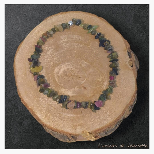 Bracelet "Tourmaline mixte" baroque BR-226