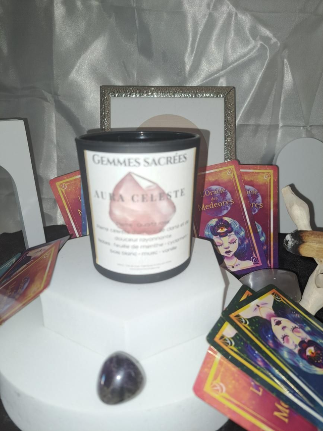 Bougie aura celeste