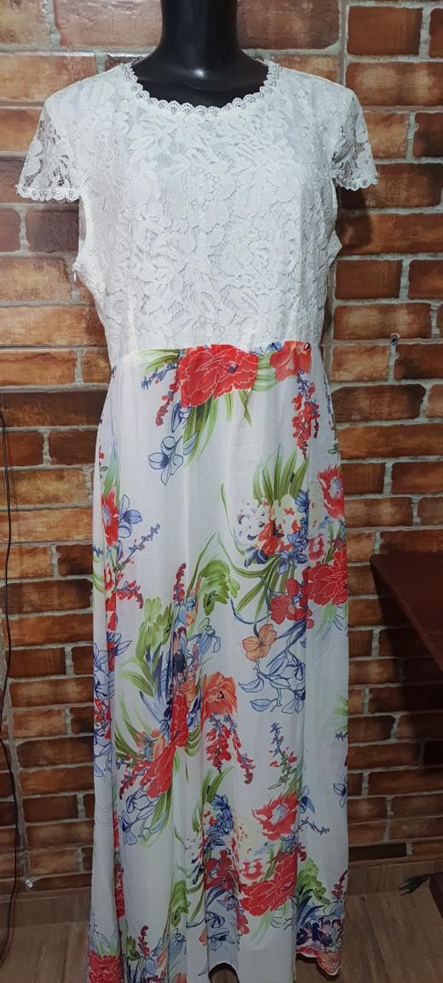 Vestido Longo Estampado T/Gg