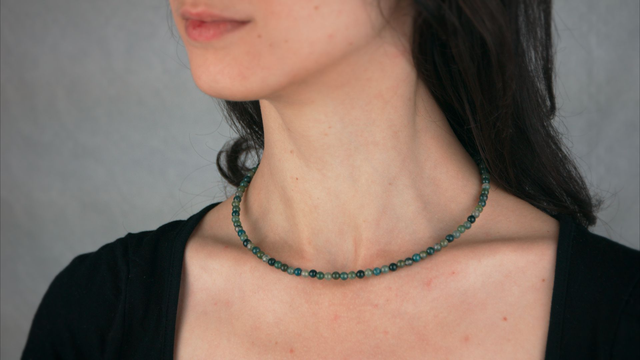 Collier en agate mousse