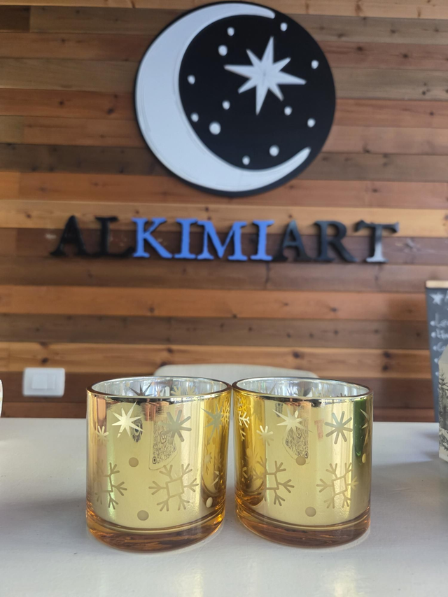 Velas doradas Navidad 