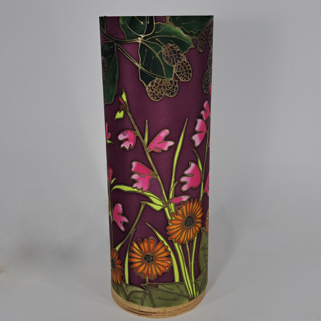 Autumn hedgerow silk table lamp  