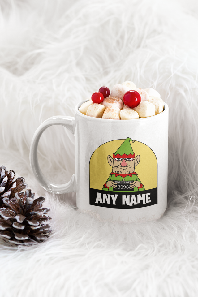 Christmas Mug - Stay Naughty Criminal Elf