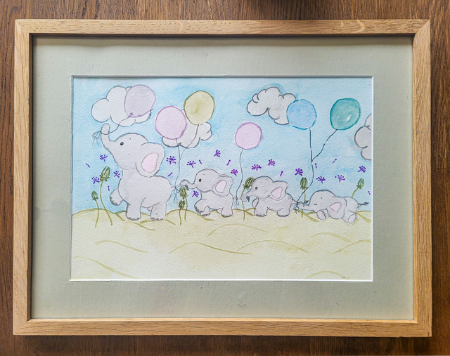 La famille d&#039;éléphants