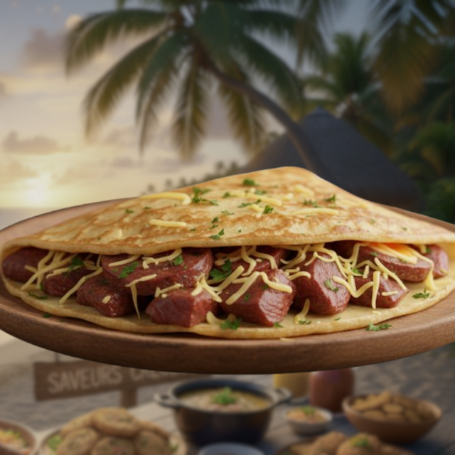 Crêpe C10 : Merguez, Fromage