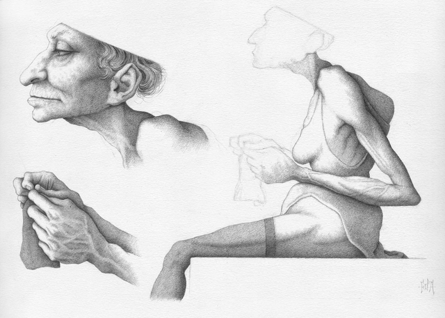 Preparatory Drawing for "Frankenfoodies" (Figure)