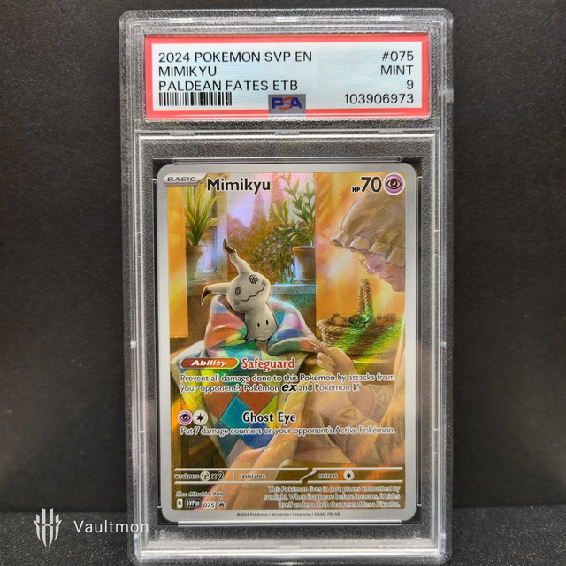 2024 Mimikyu EVP075 Paldean Fates Black Star Promo ETB PSA 9 MINT