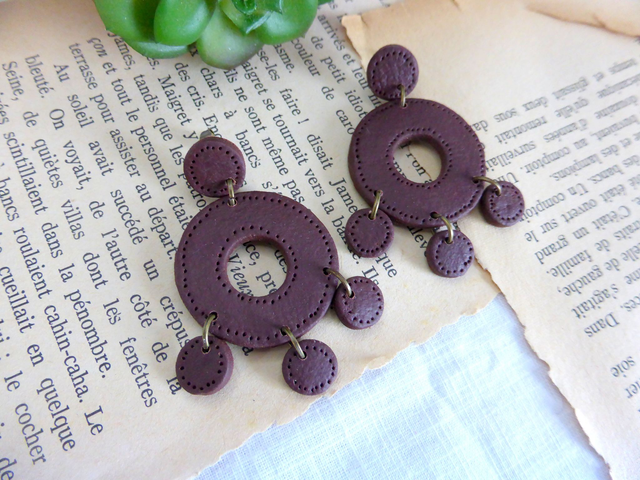 Boucles d'oreilles donut - Terre Cannelle