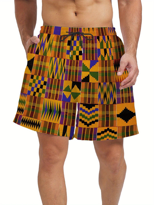Men's/Women's 1 Pair African Tribal Print Swim Shorts 