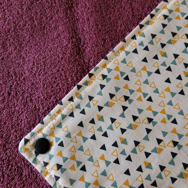 Essuie-tout lavable : triangles, prune