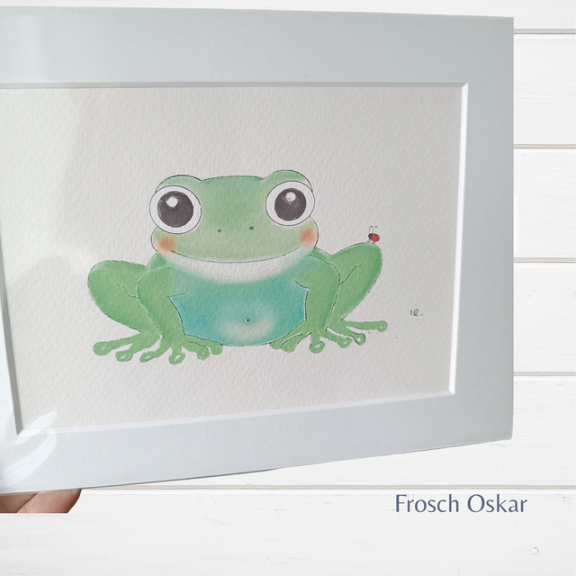 "Frosch Oskar" Kunstdruck