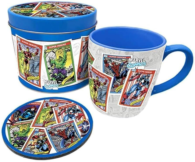 Marvel: Retro Cards Mug & Coaster Gift Tin