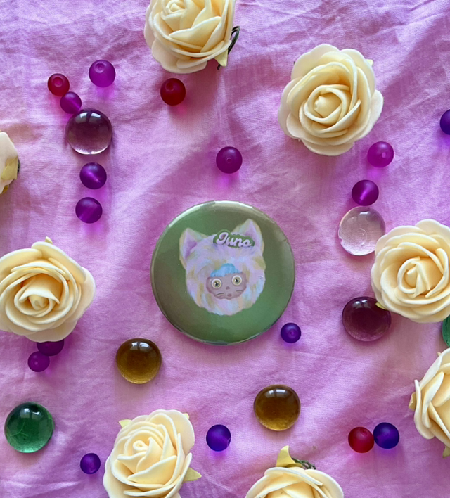 Badge « Rainbow Fluffy Friends » Juno 