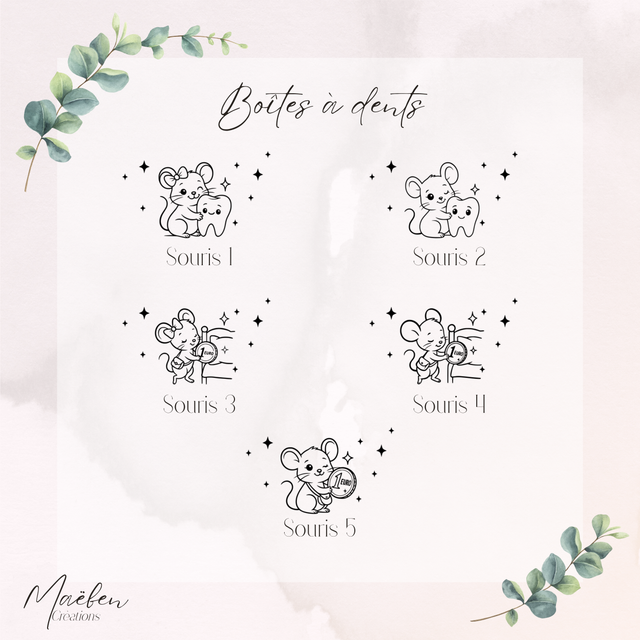 Boîte à dents de lait personnalisée en bois - cadeau souvenir pour bébé ou enfant