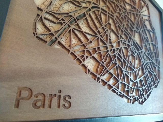 B04 – Carte de Paris 3D – Décoration Murale