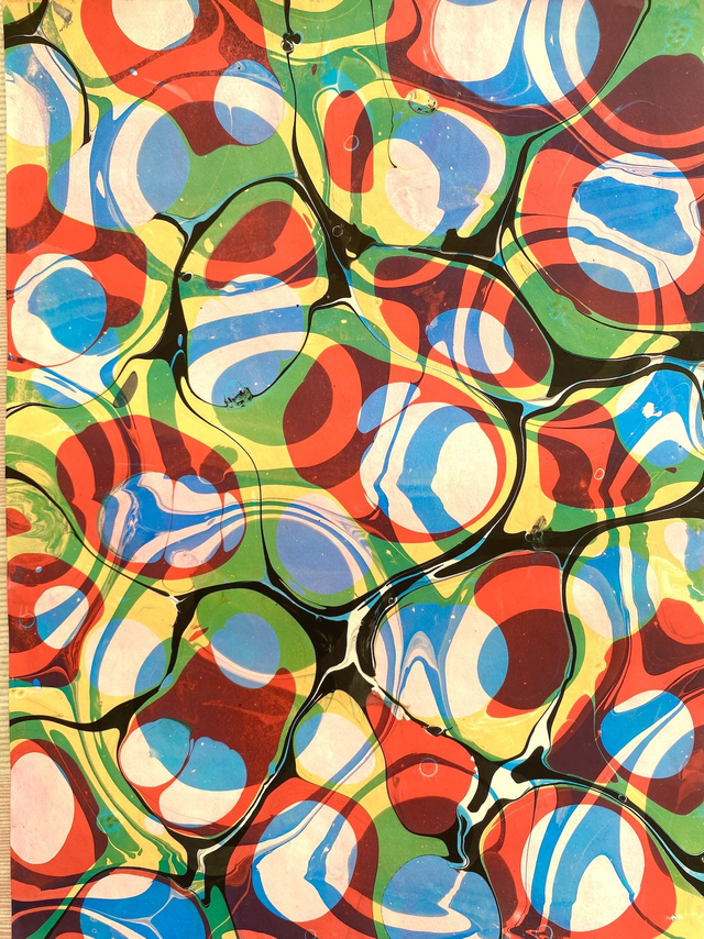 "Into the Groove" Polka Dot Marbled Paper