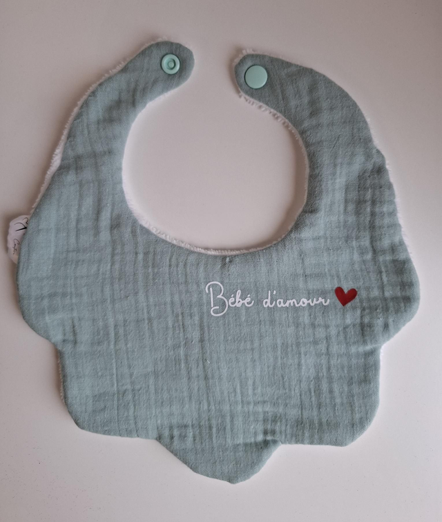 Bavoir nuage "bébé d'amour"