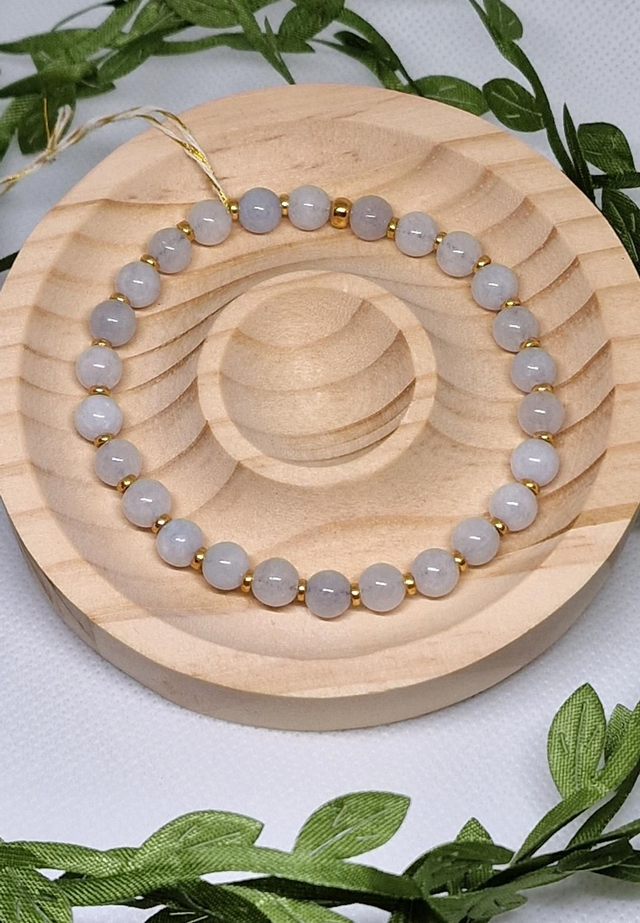 Bracelet Aigue marine en 0,6 cm