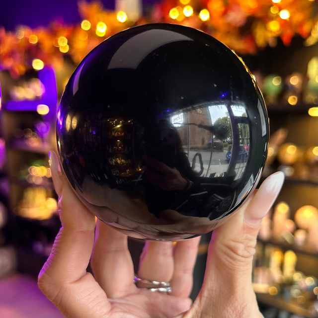 Black Obsidian Sphere R59D