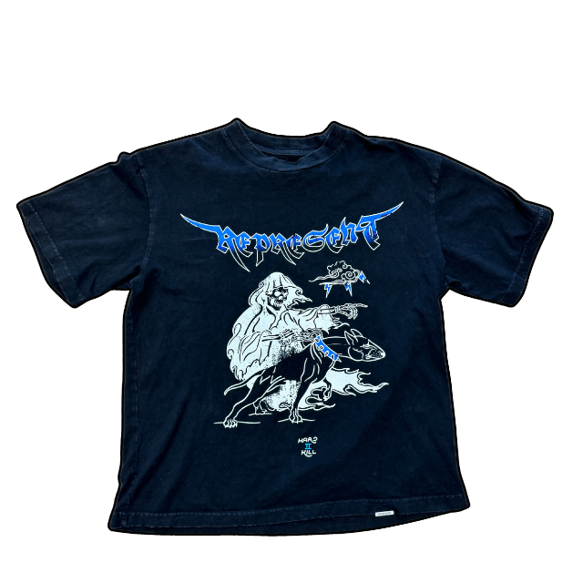 Represent Hard 2 Kill Black Graphic Tee - M
