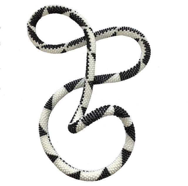 Necklace "black white"